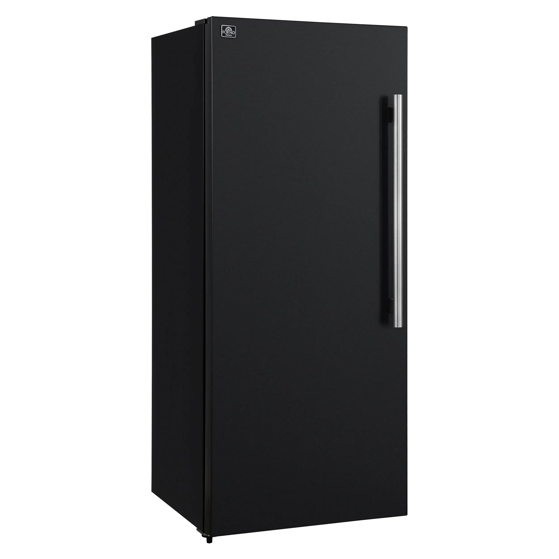 Forno Maderno 28-Inch Convertible Upright Freezer/Refrigerator in Black with Antique Brass Handle, 13.6 cu.ft., Left Swing FORNO