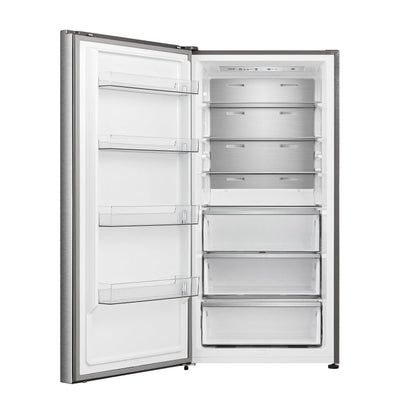 FORNO Maderno 28" Left Swing Convertible Freestanding Refrigerator/Freezer in Stainless Steel 13.6 cu.ft. FORNO