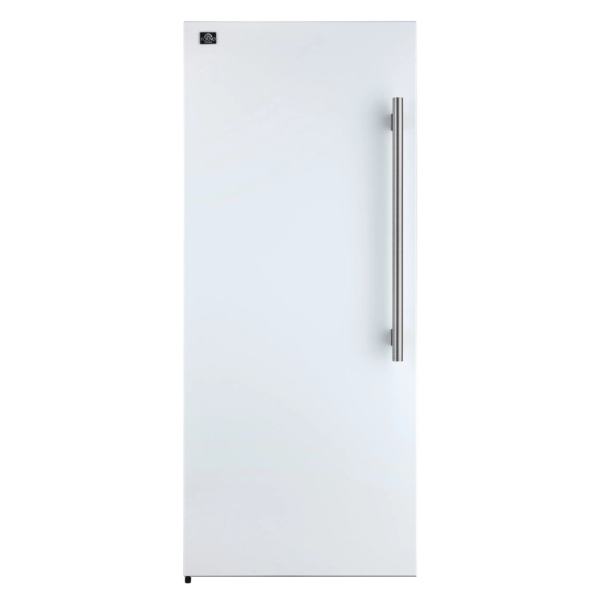 Forno Maderno 28-Inch Convertible Upright Freezer/Refrigerator in White with Antique Brass Handle, 13.6 cu.ft., Left Swing FORNO