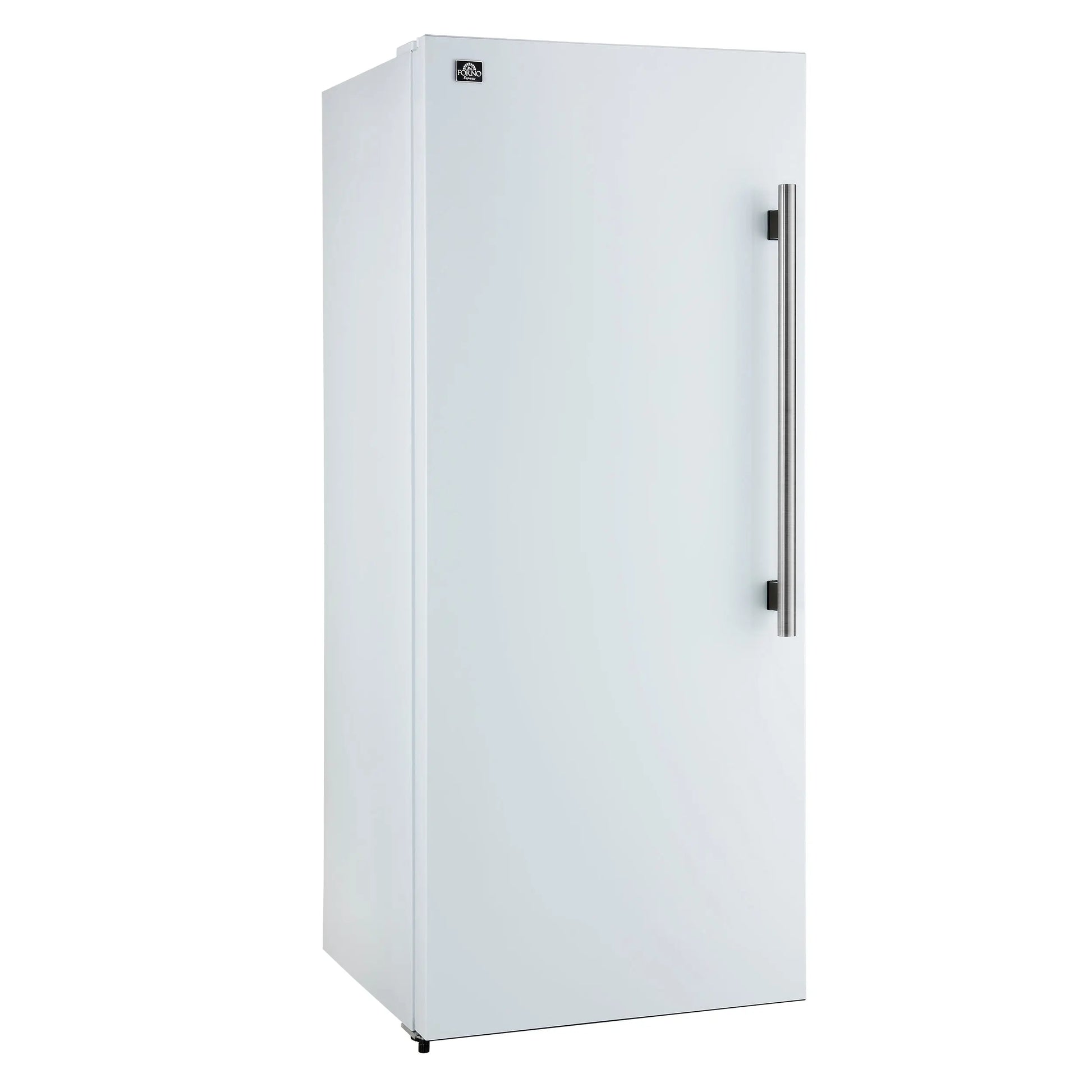 Forno Maderno 28-Inch Convertible Upright Freezer/Refrigerator in White with Antique Brass Handle, 13.6 cu.ft., Left Swing FORNO