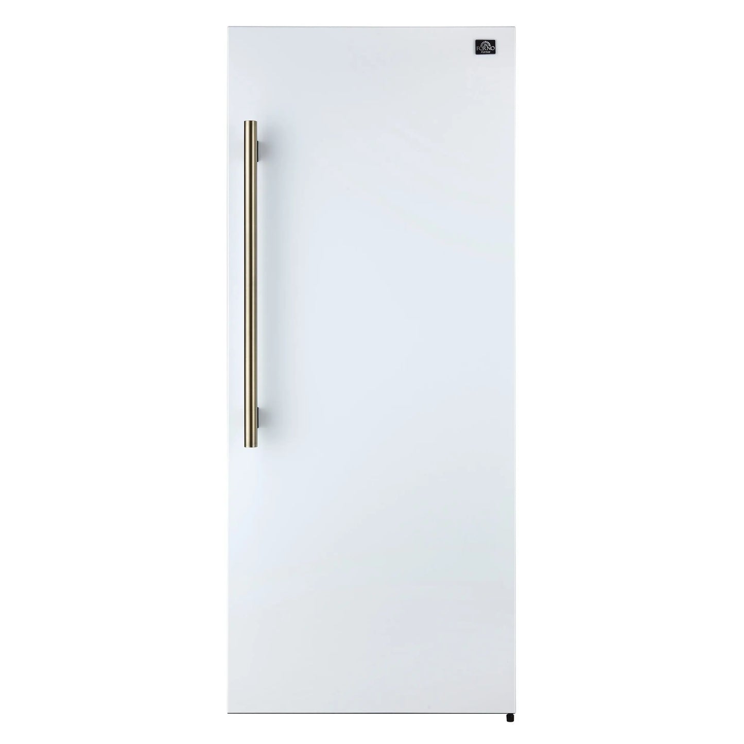 Forno Maderno 28-Inch Convertible Freezer/Refrigerator in White with Antique Brass Handle, 13.6 cu.ft. Right Swing FORNO