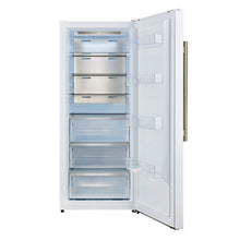 Forno Maderno 28-Inch Convertible Freezer/Refrigerator in White with Antique Brass Handle, 13.6 cu.ft. Right Swing FORNO