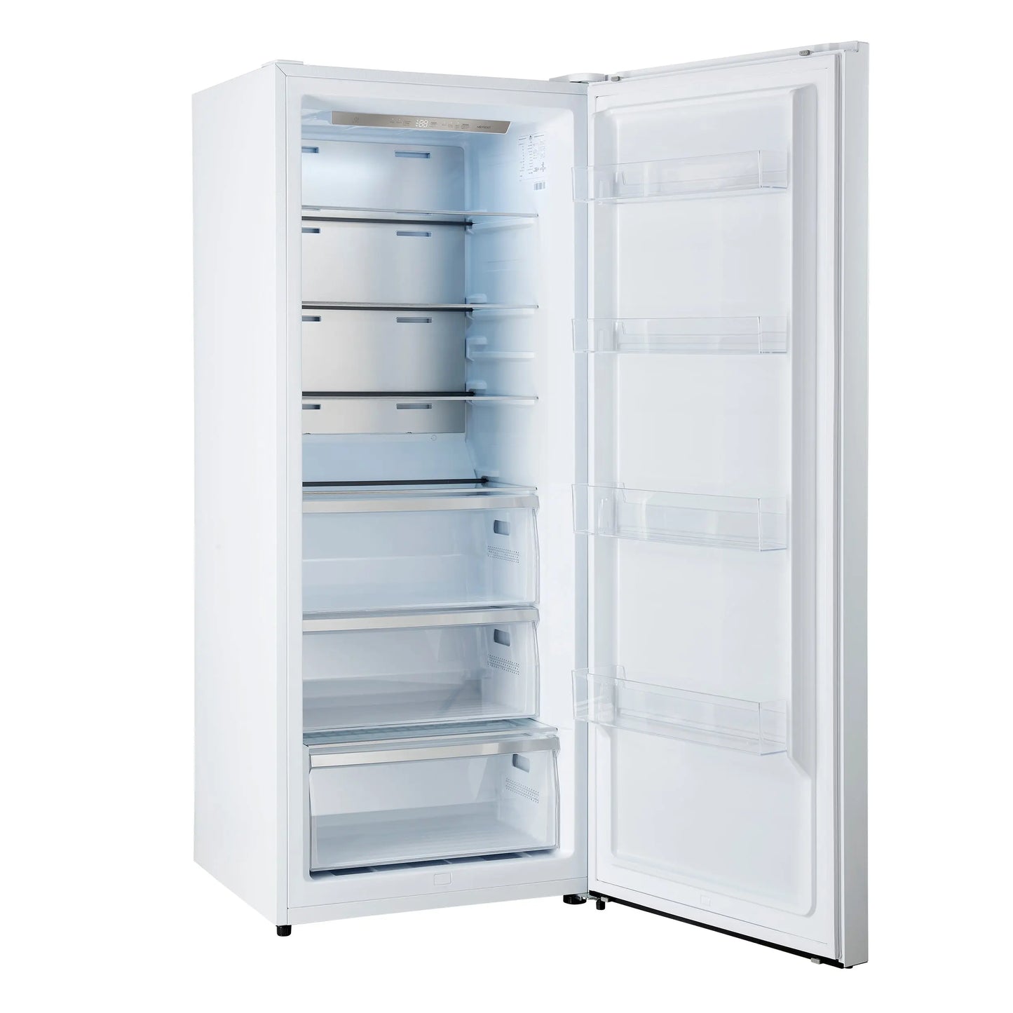 Forno Maderno 28-Inch Convertible Freezer/Refrigerator in White with Antique Brass Handle, 13.6 cu.ft. Right Swing FORNO