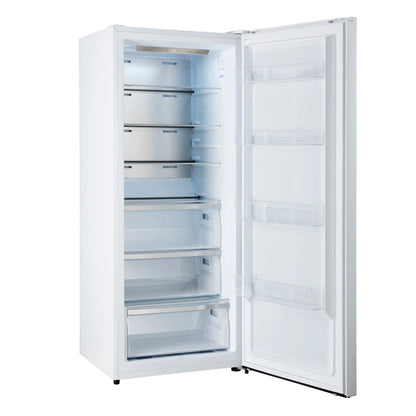 Forno Maderno 28-Inch Convertible Freezer/Refrigerator in White with Antique Brass Handle, 13.6 cu.ft. Right Swing FORNO