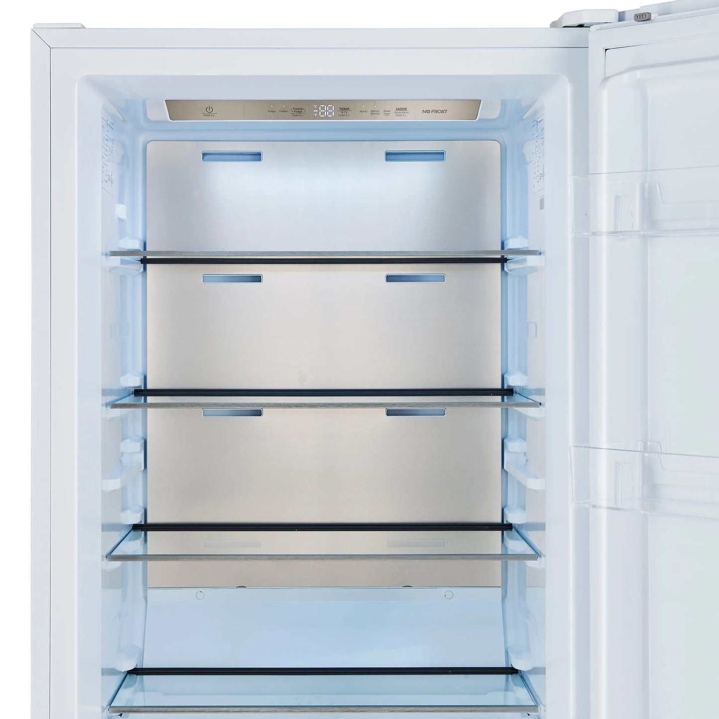 Forno Maderno 28-Inch Convertible Freezer/Refrigerator in White with Antique Brass Handle, 13.6 cu.ft. Right Swing FORNO