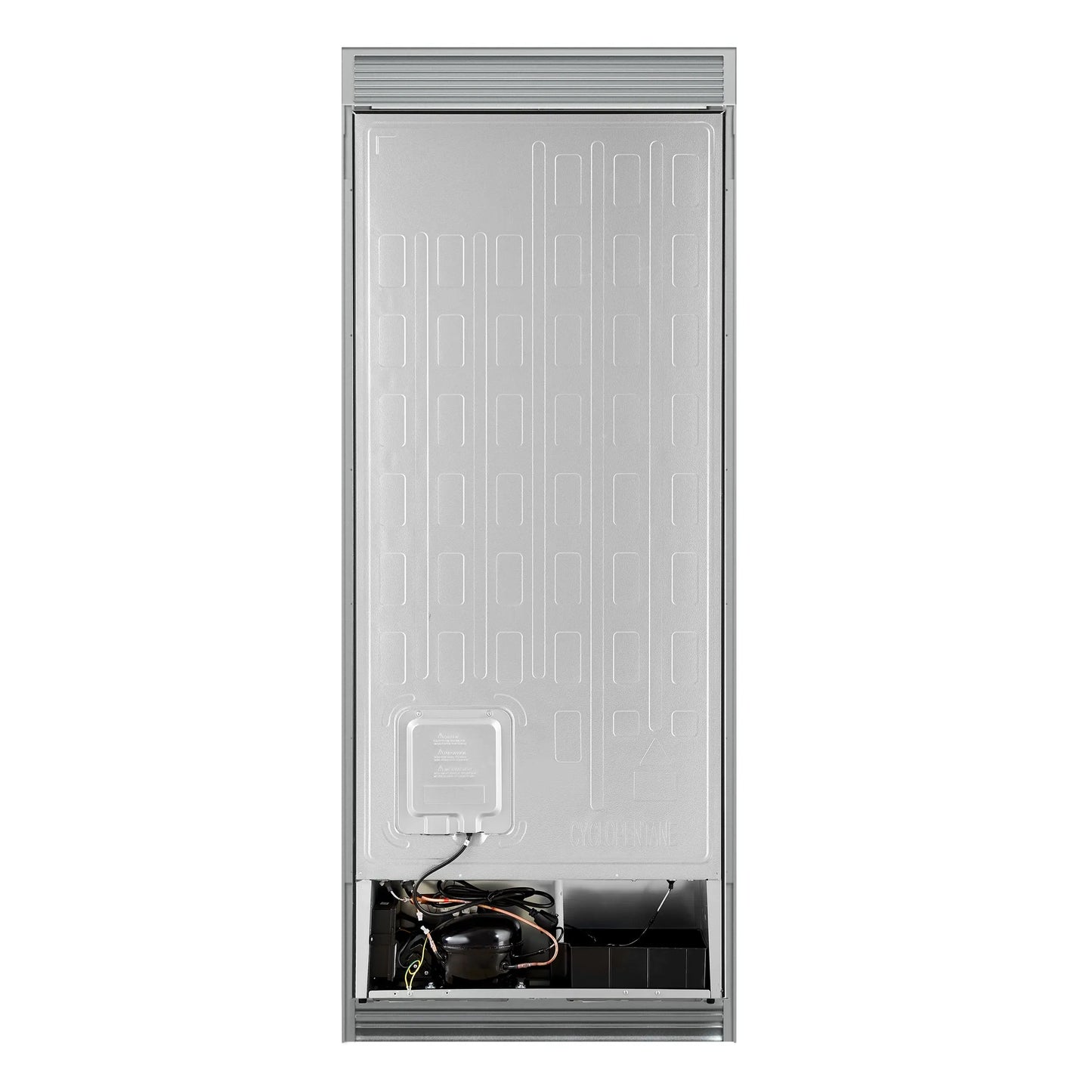 Forno Maderno 28-Inch Built-In Convertible Refrigerator in Black with Antique Brass Handle, 13.6 cu.ft. Right Swing FORNO