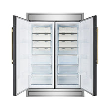 Forno Maderno 2-28-Inch Wide Convertible Refrigerator/Freezer in Black, Decorative Trim, 27.2 cu.ft, 84-Inch High, ENERGY STAR Certified FORNO