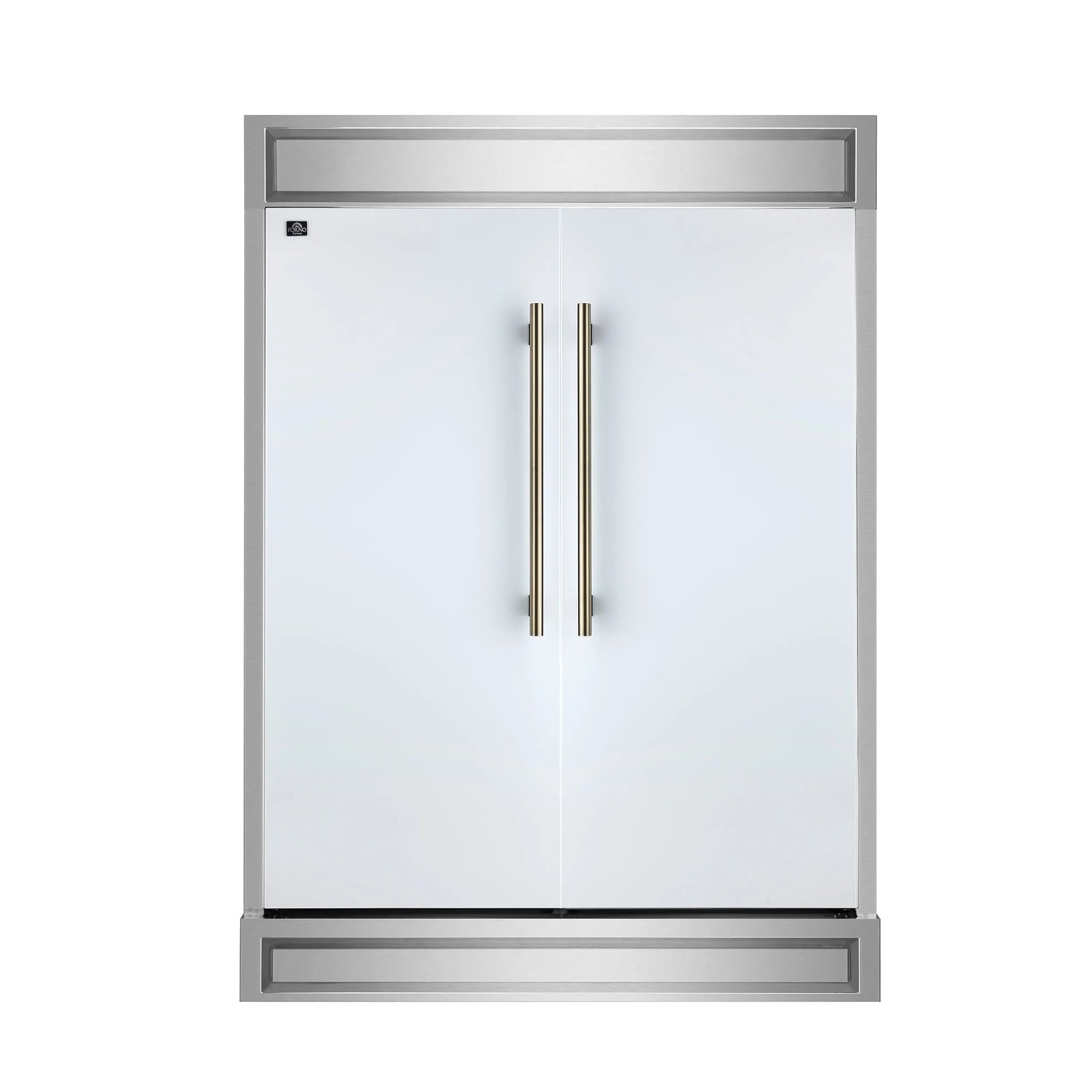 Forno Maderno 2-28-Inch Wide Convertible Refrigerator/Freezer in White, Decorative Trim, 27.2 cu.ft, 84-Inch High, ENERGY STAR Certified FORNO