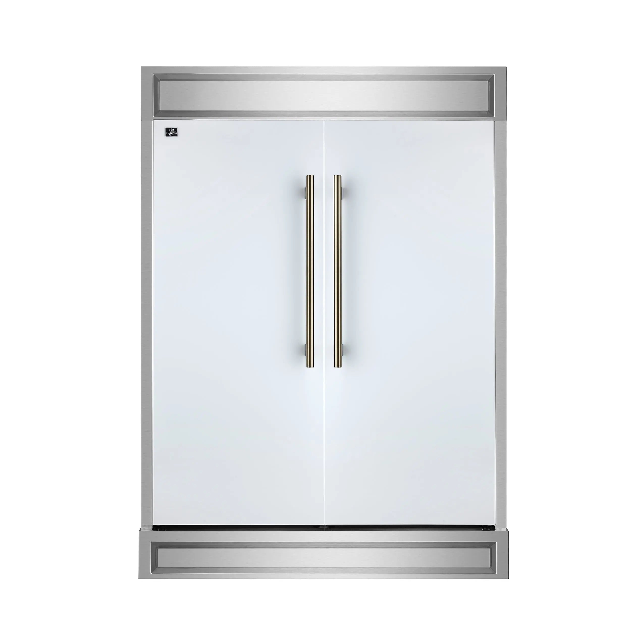 Forno Maderno 2-28-Inch Wide Convertible Refrigerator/Freezer in White, Decorative Trim, 27.2 cu.ft, 84-Inch High, ENERGY STAR Certified FORNO