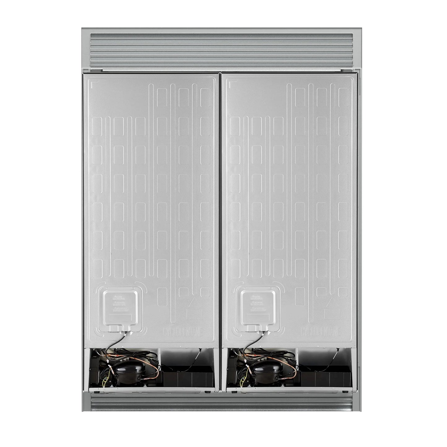 Forno Maderno 2-28-Inch Wide Convertible Refrigerator/Freezer in Black, Decorative Trim Grill, 27.2 cu.ft, 84-Inch High, ENERGY STAR Certified FORNO