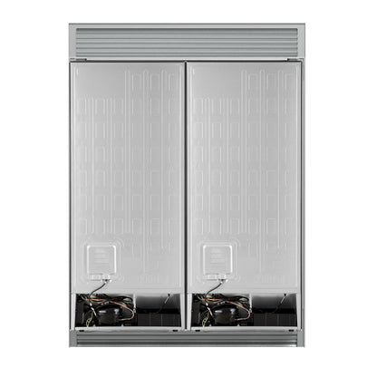 Forno Maderno 2-28-Inch Wide Convertible Refrigerator/Freezer in Black, Decorative Trim Grill, 27.2 cu.ft, 84-Inch High, ENERGY STAR Certified FORNO