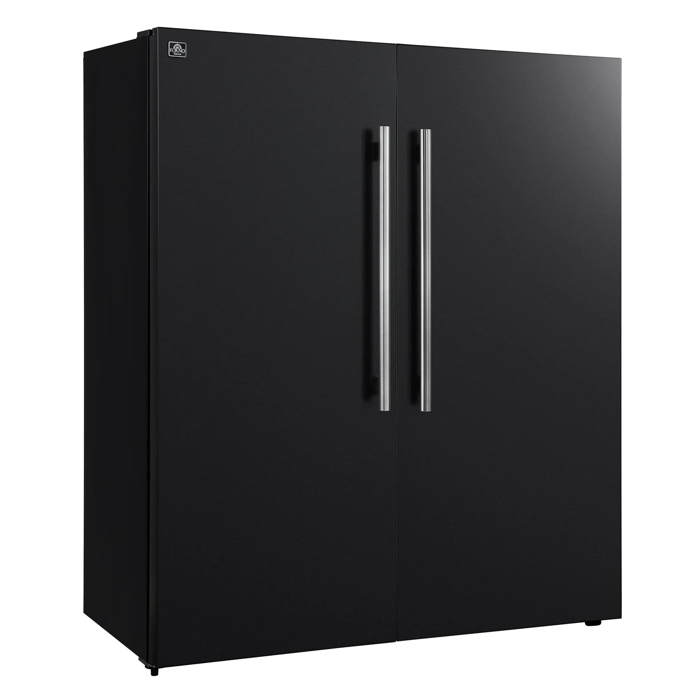 Forno Maderno 2-28-Inch Wide Convertible Refrigerator/Freezer in Black, Decorative Trim, 27.2 cu.ft, 84-Inch High, ENERGY STAR Certified FORNO
