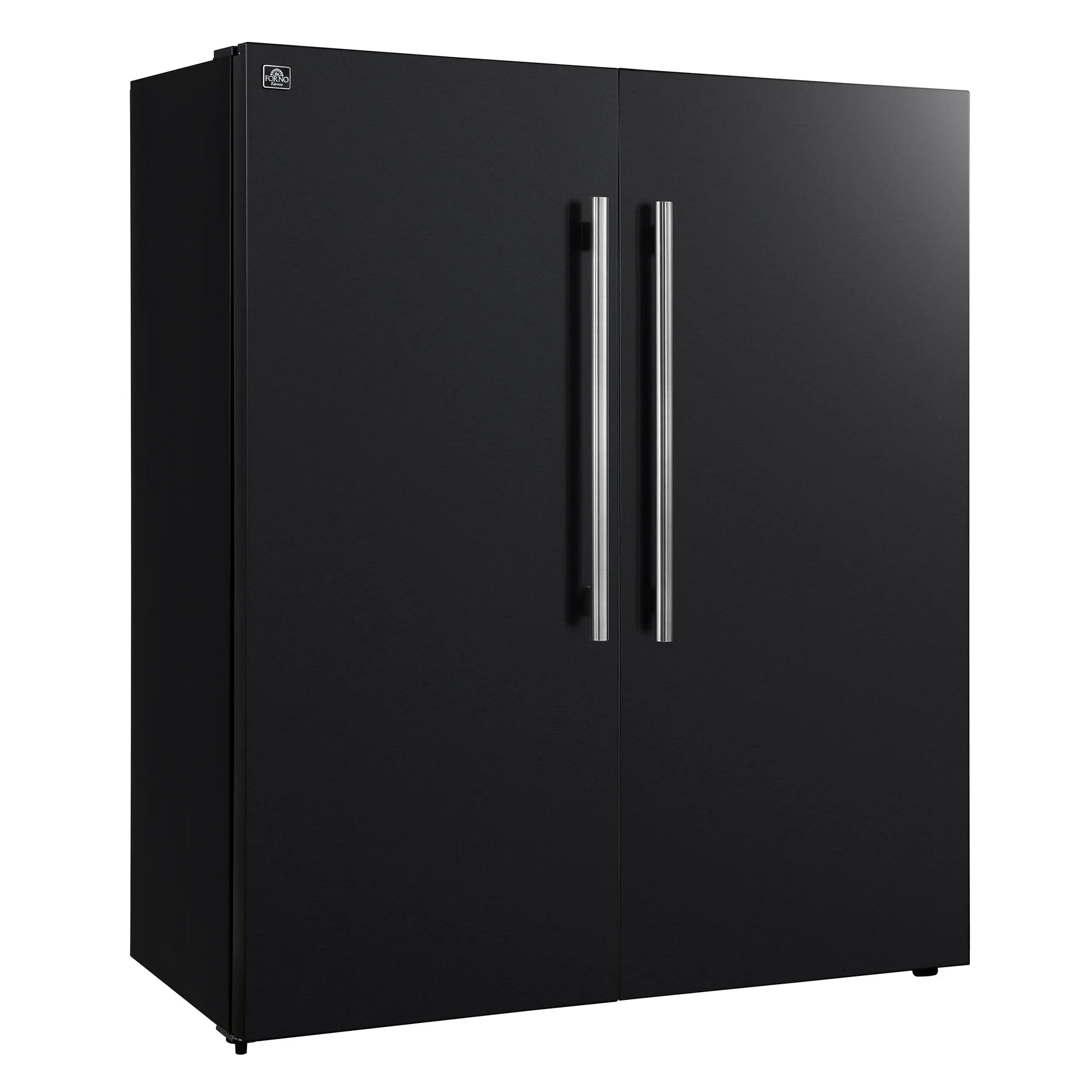 Forno Maderno 2-28-Inch Wide Convertible Refrigerator/Freezer in Black, Decorative Trim, 27.2 cu.ft, 84-Inch High, ENERGY STAR Certified FORNO