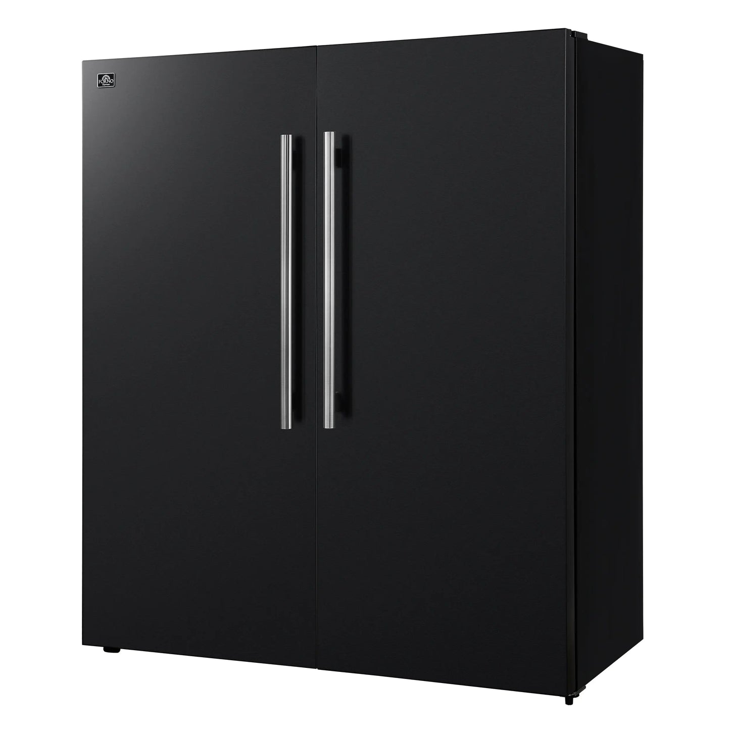 Forno Maderno 2-28-Inch Wide Convertible Refrigerator/Freezer in Black, Decorative Trim, 27.2 cu.ft, 84-Inch High, ENERGY STAR Certified FORNO