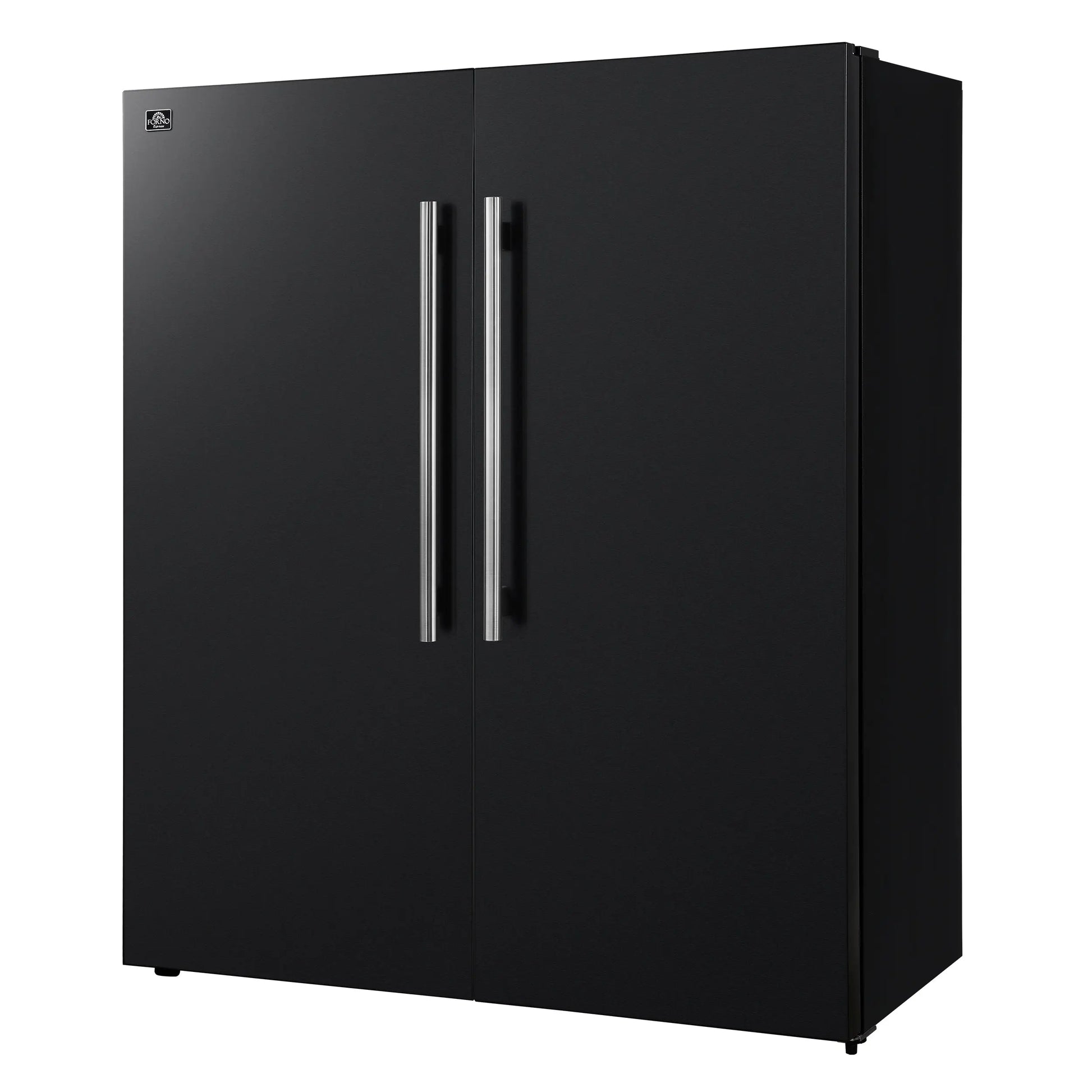 Forno Maderno 2-28-Inch Wide Convertible Refrigerator/Freezer in Black, Decorative Trim, 27.2 cu.ft, 84-Inch High, ENERGY STAR Certified FORNO