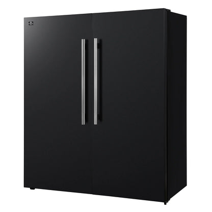 Forno Maderno 2-28-Inch Wide Convertible Refrigerator/Freezer in Black, Decorative Trim, 27.2 cu.ft, 84-Inch High, ENERGY STAR Certified FORNO