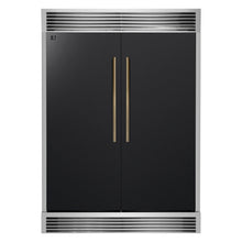 Forno Maderno 2-28-Inch Wide Convertible Refrigerator/Freezer in Black, Decorative Trim Grill, 27.2 cu.ft, 84-Inch High, ENERGY STAR Certified FORNO