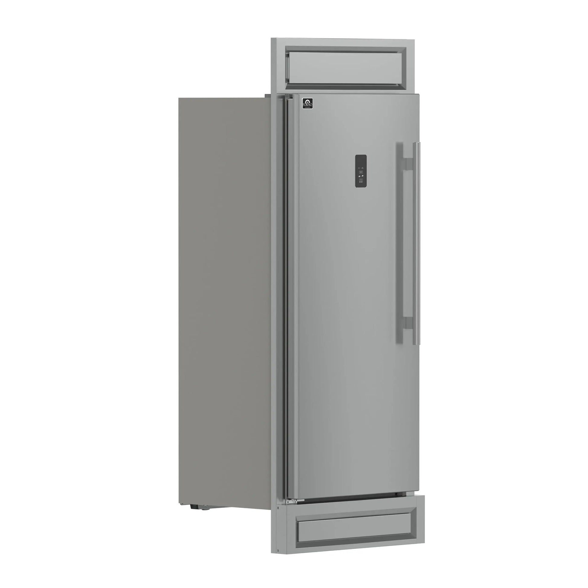 Forno Fortezza 32 Inch Left-Swing Freezer with Trim Kit, Stainless Steel, with Automatic Ice Maker FORNO