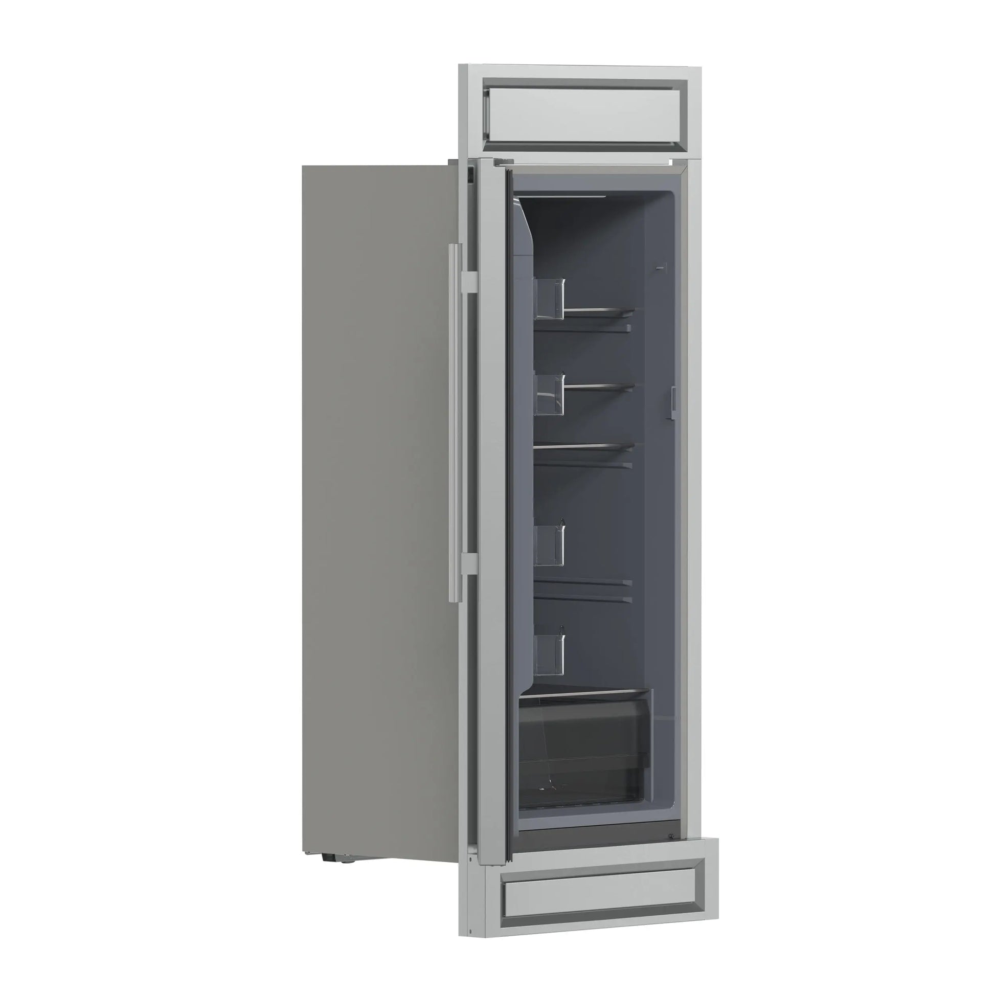 Forno Fortezza 32 Inch Left-Swing Freezer with Trim Kit, Stainless Steel, with Automatic Ice Maker FORNO