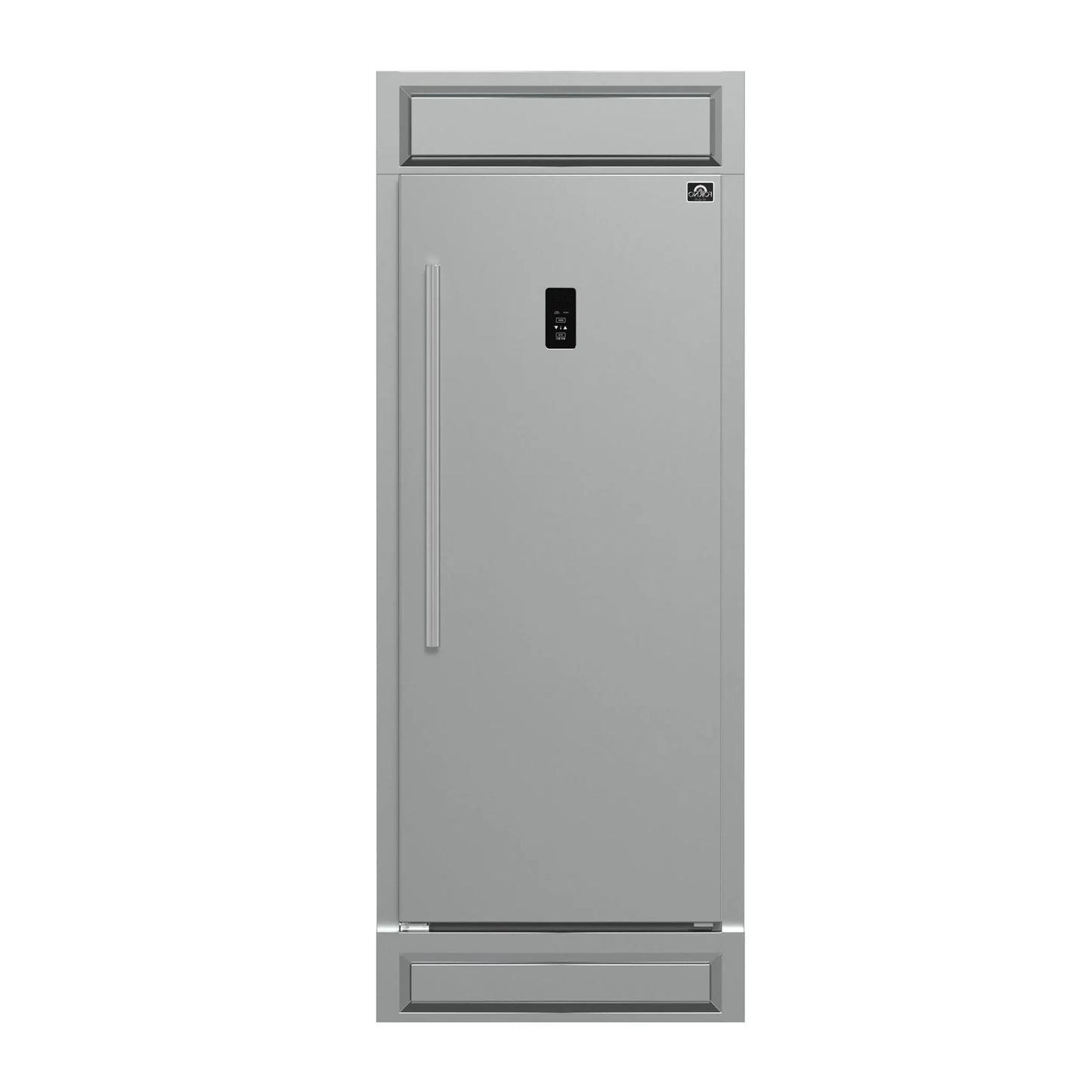 Forno Fortezza 32 Inch Right-Swing Convertible Refrigerator/Freezer with Trim Kit, Stainless Steel, Total No Frost FORNO