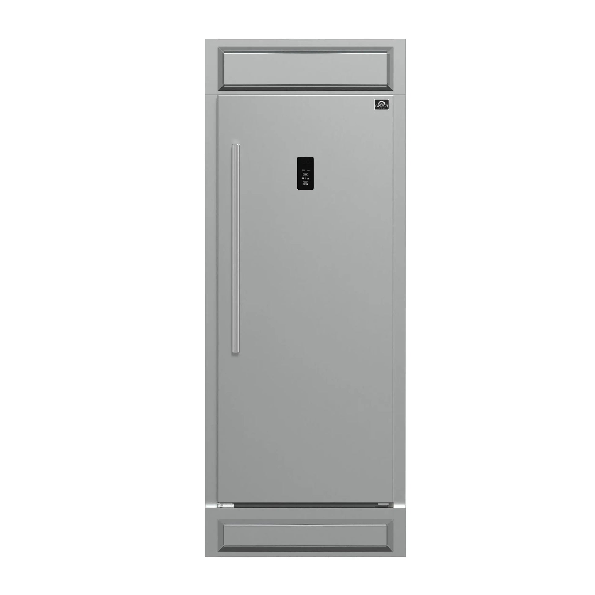 Forno Fortezza 32 Inch Right-Swing Convertible Refrigerator/Freezer with Trim Kit, Stainless Steel, Total No Frost FORNO