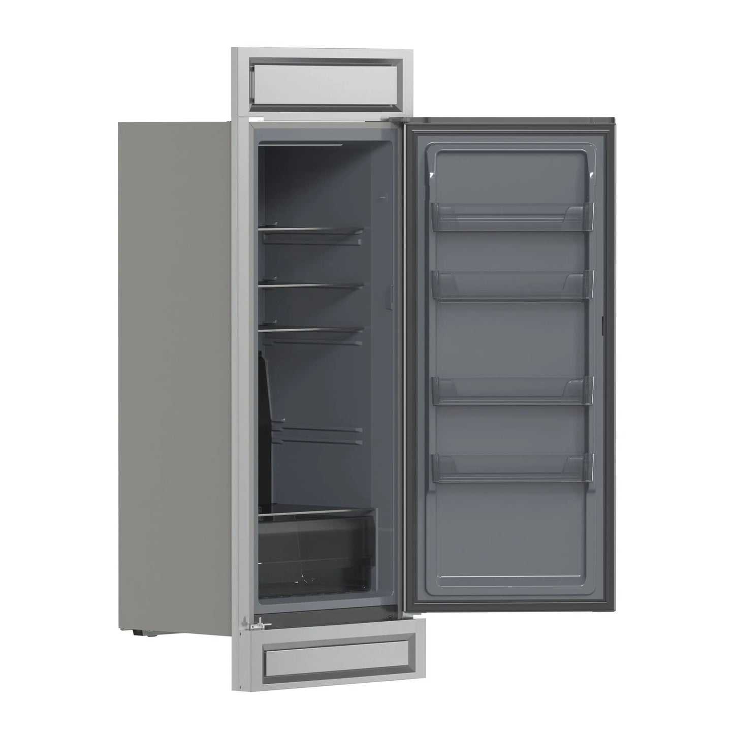 Forno Fortezza 32 Inch Right-Swing Convertible Refrigerator/Freezer with Trim Kit, Stainless Steel, Total No Frost FORNO