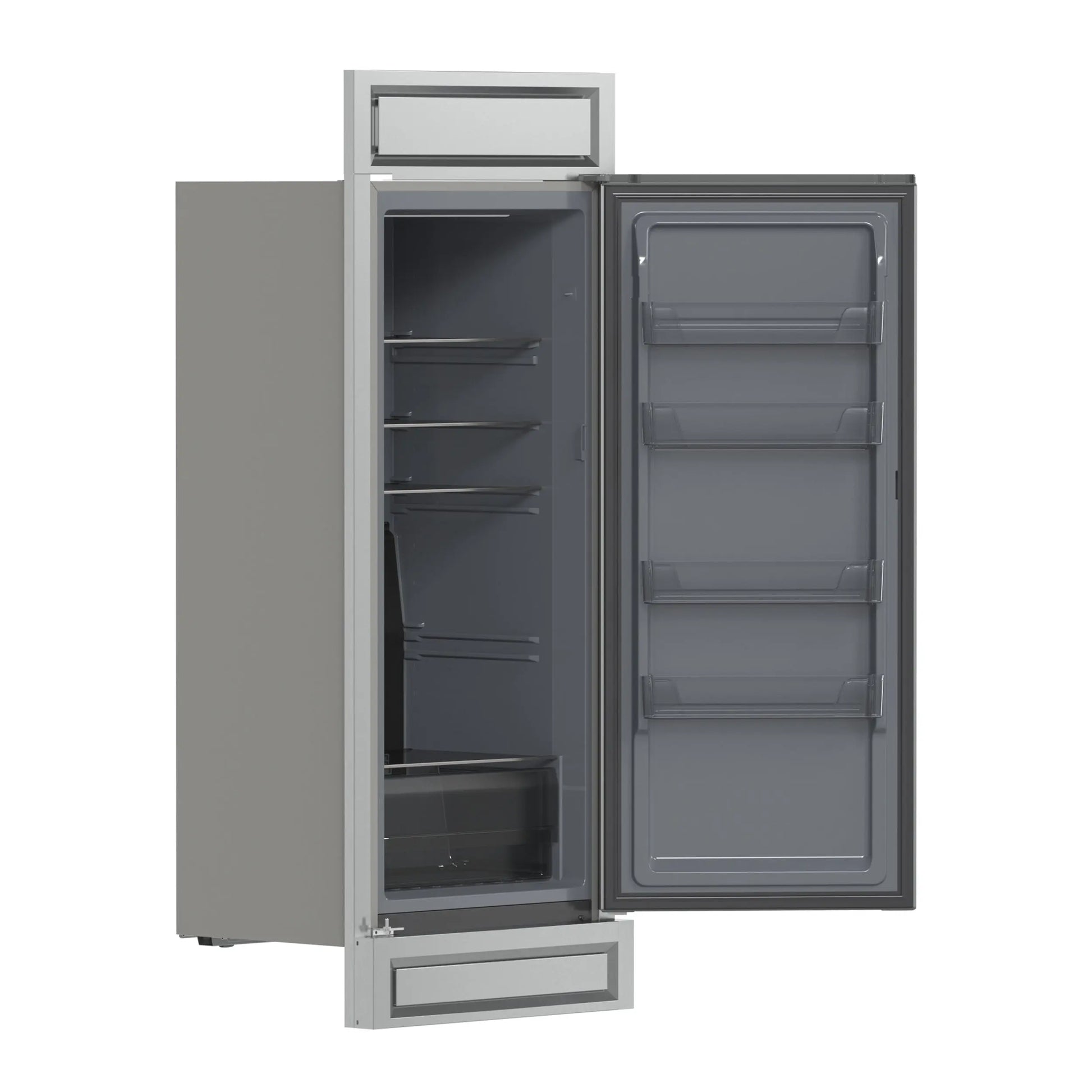 Forno Fortezza 32 Inch Right-Swing Convertible Refrigerator/Freezer with Trim Kit, Stainless Steel, Total No Frost FORNO