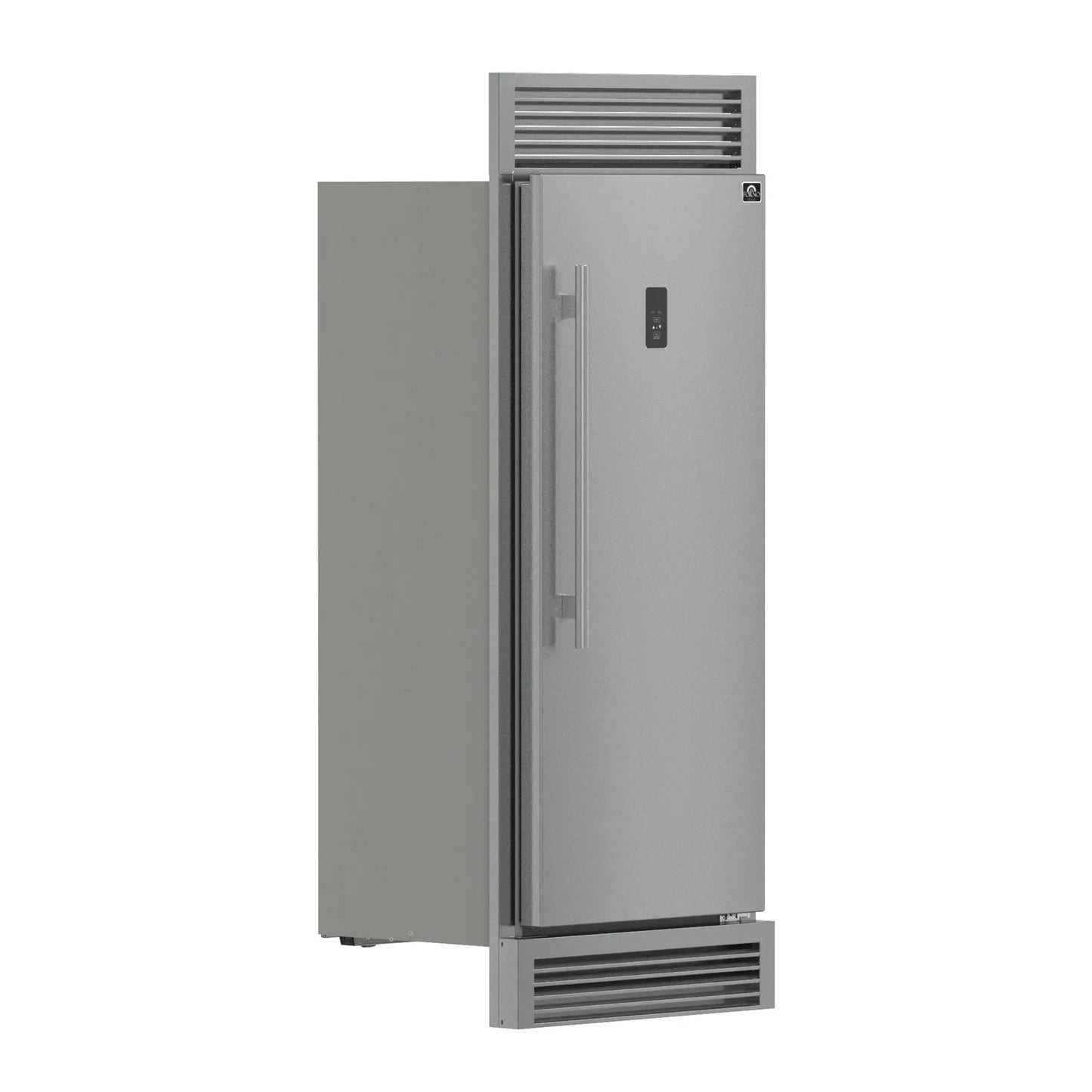 Forno Fortezza 32 Inch Right-Swing Convertible Refrigerator/Freezer with Trim Grill, Stainless Steel, Total No Frost FORNO