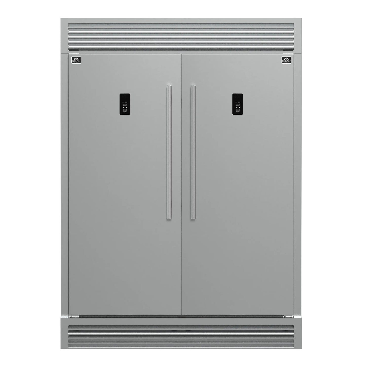 Forno Fortezza 60 Inch Convertible Refrigerator/Freezer with Trim Grill, Stainless Steel, Total No Frost, with Automatic Ice Maker FORNO