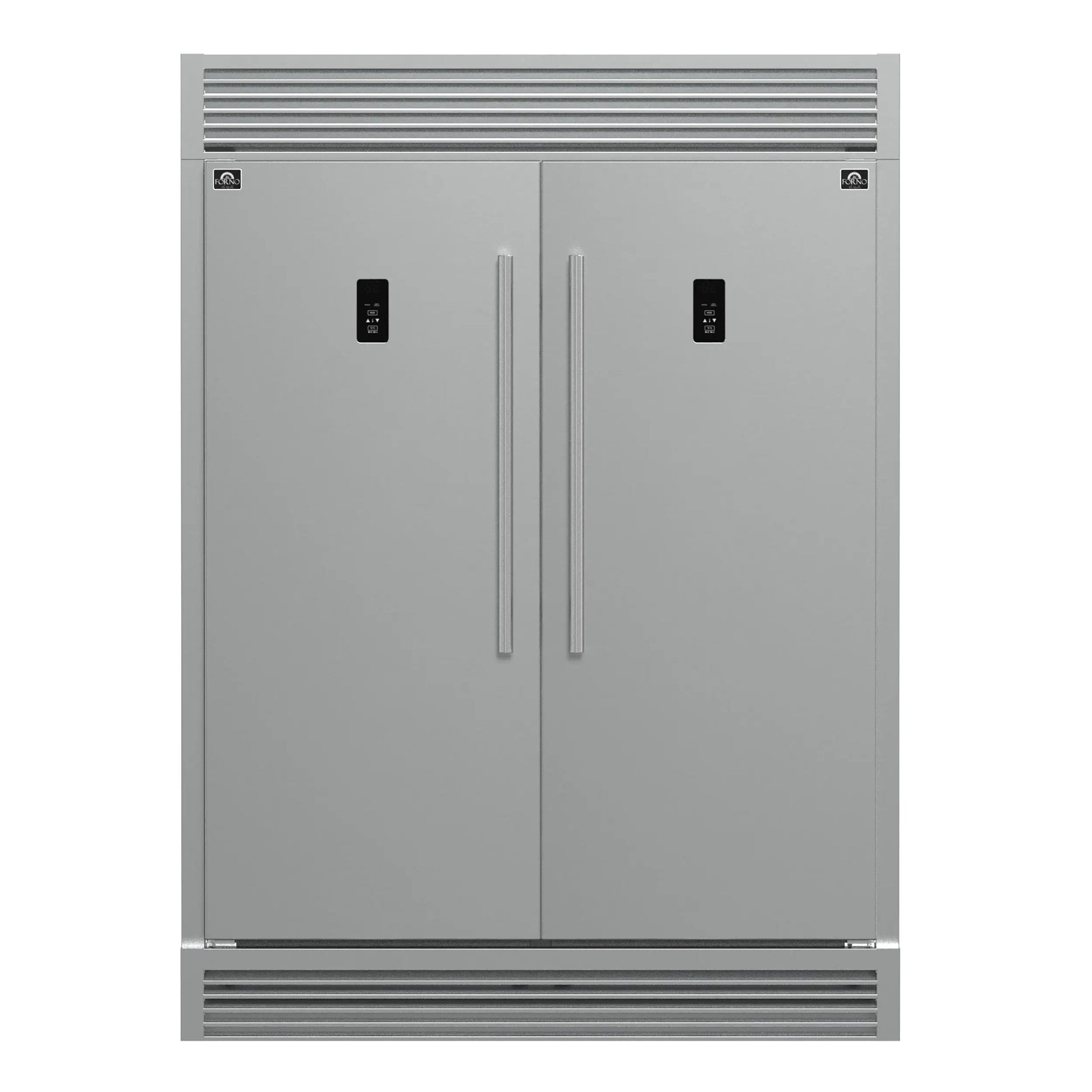 Forno Fortezza 60 Inch Convertible Refrigerator/Freezer with Trim Grill, Stainless Steel, Total No Frost, with Automatic Ice Maker FORNO