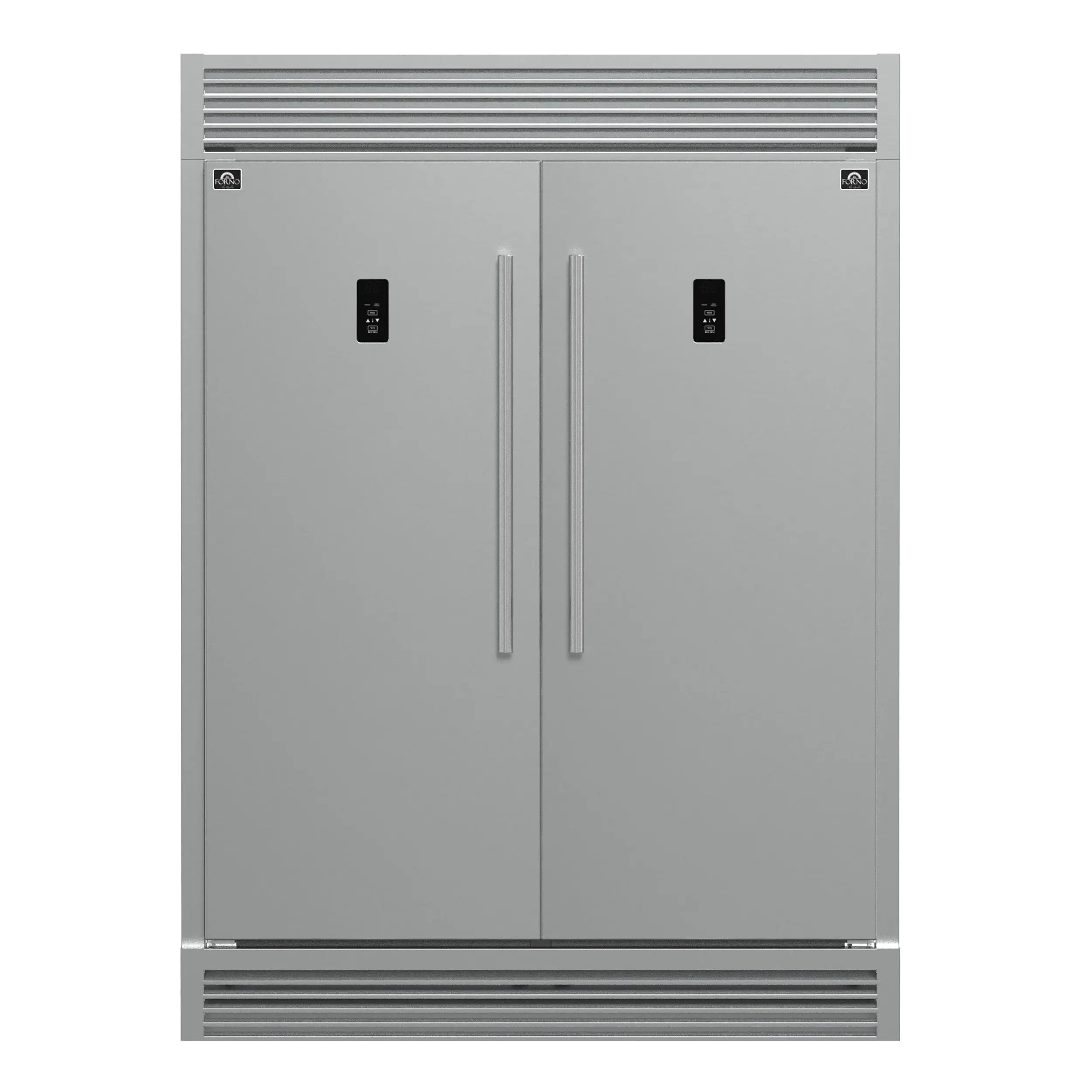 Forno Fortezza 60 Inch Convertible Refrigerator/Freezer with Trim Grill, Stainless Steel, Total No Frost, with Automatic Ice Maker FORNO