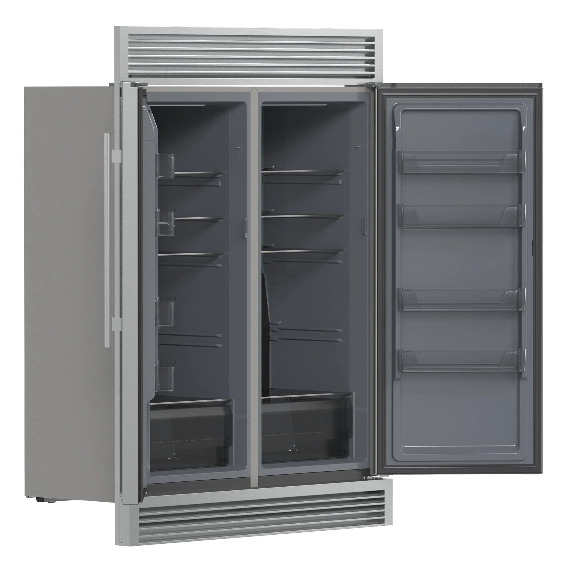 Forno Fortezza 60 Inch Convertible Refrigerator/Freezer with Trim Grill, Stainless Steel, Total No Frost, with Automatic Ice Maker FORNO