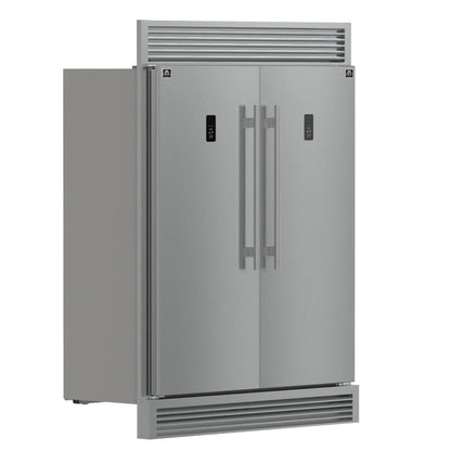 Forno Fortezza 60 Inch Convertible Refrigerator/Freezer with Trim Grill, Stainless Steel, Total No Frost, with Automatic Ice Maker FORNO