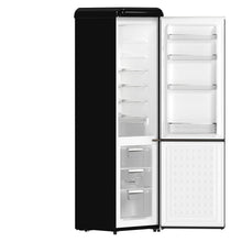 Forno Storico 22-Inch Retro bottom freezer Fridge in Black, 9 cu.ft, copper-tone handle FORNO