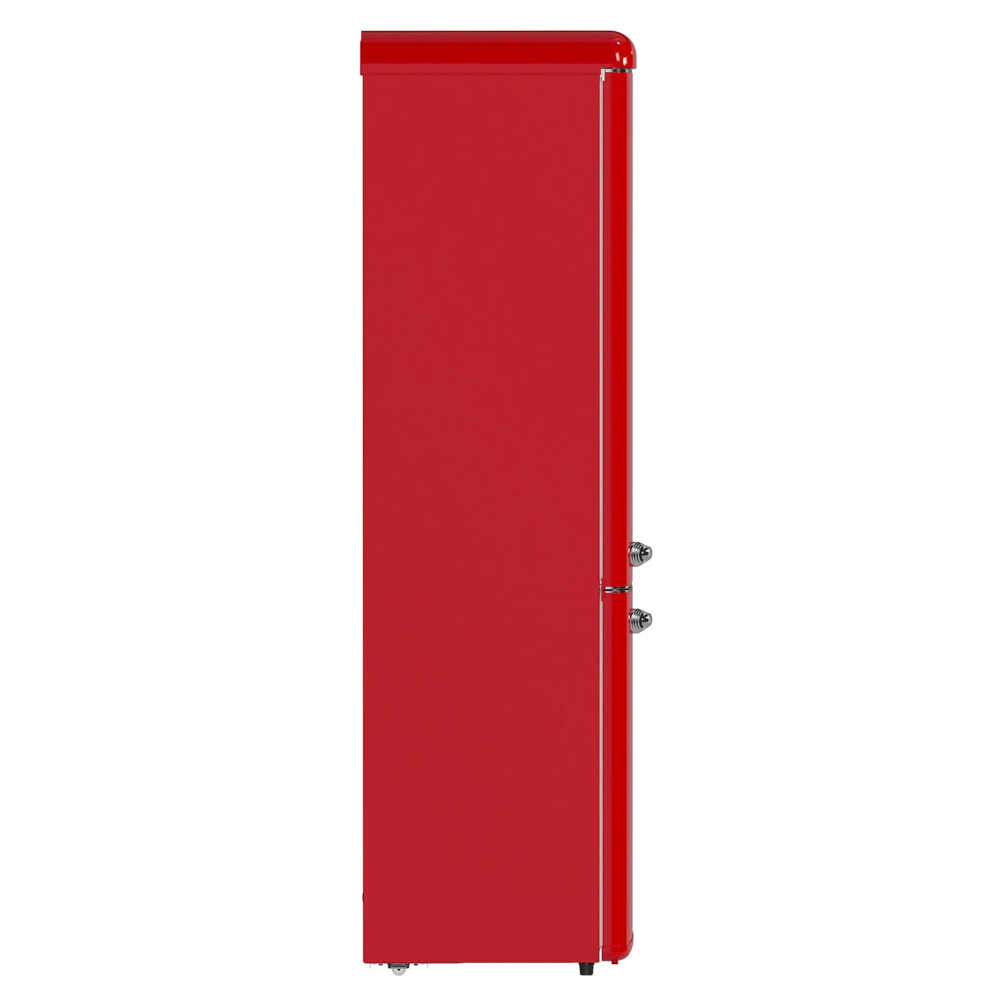 Forno Storico 22-Inch Retro bottom freezer Fridge in Red, 9 cu.ft, silver handle FORNO