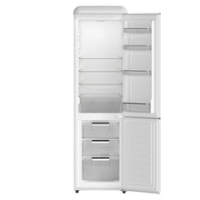 Forno Storico 22-Inch Retro bottom freezer Fridge in White, 9 cu.ft, copper-tone handle FORNO