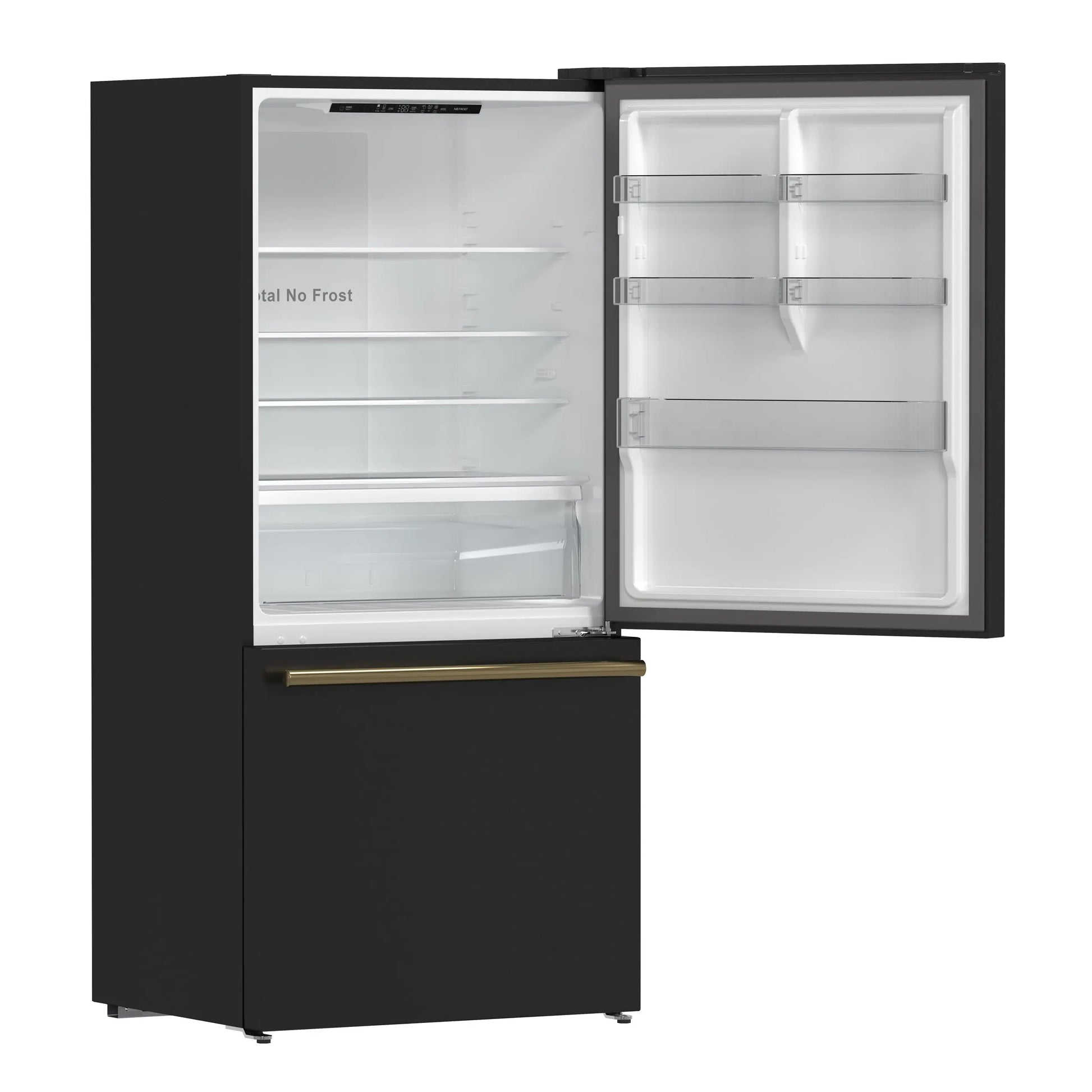 Forno Milano Espresso 31-Inch Bottom Freezer Refrigerator, Black, 17.2 cu.ft Capacity, Energy Efficient FORNO