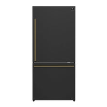 Forno Milano Espresso 31-Inch Bottom Freezer Refrigerator, Black, 17.2 cu.ft Capacity, Energy Efficient FORNO
