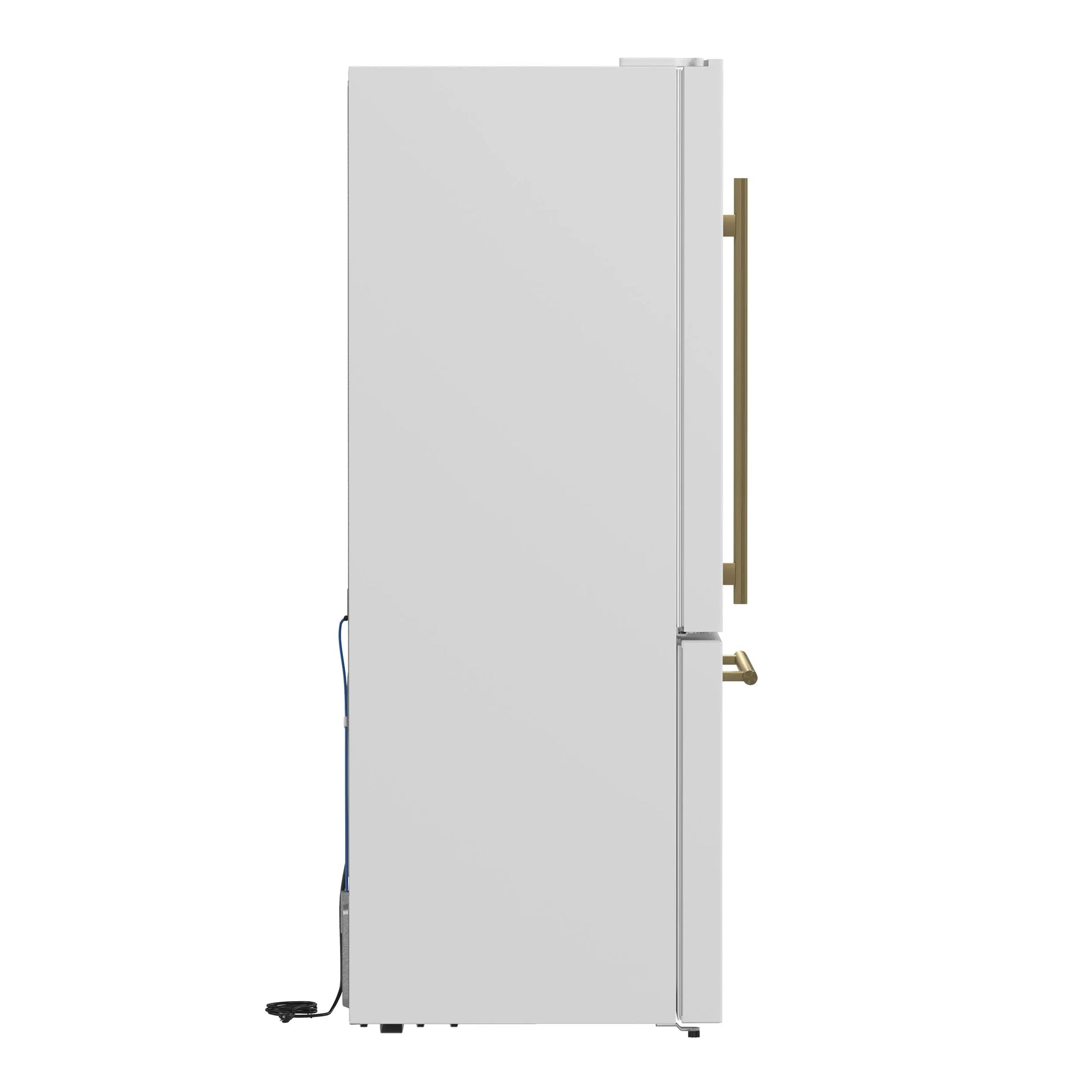 Forno Milano Espresso 31-Inch White Bottom Freezer Refrigerator, 17.2 Cu. Ft., Energy-Efficient, No Frost, Built-In Ice Maker FORNO