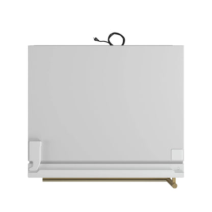 Forno Milano Espresso 31-Inch White Bottom Freezer Refrigerator, 17.2 Cu. Ft., Energy-Efficient, No Frost, Built-In Ice Maker FORNO