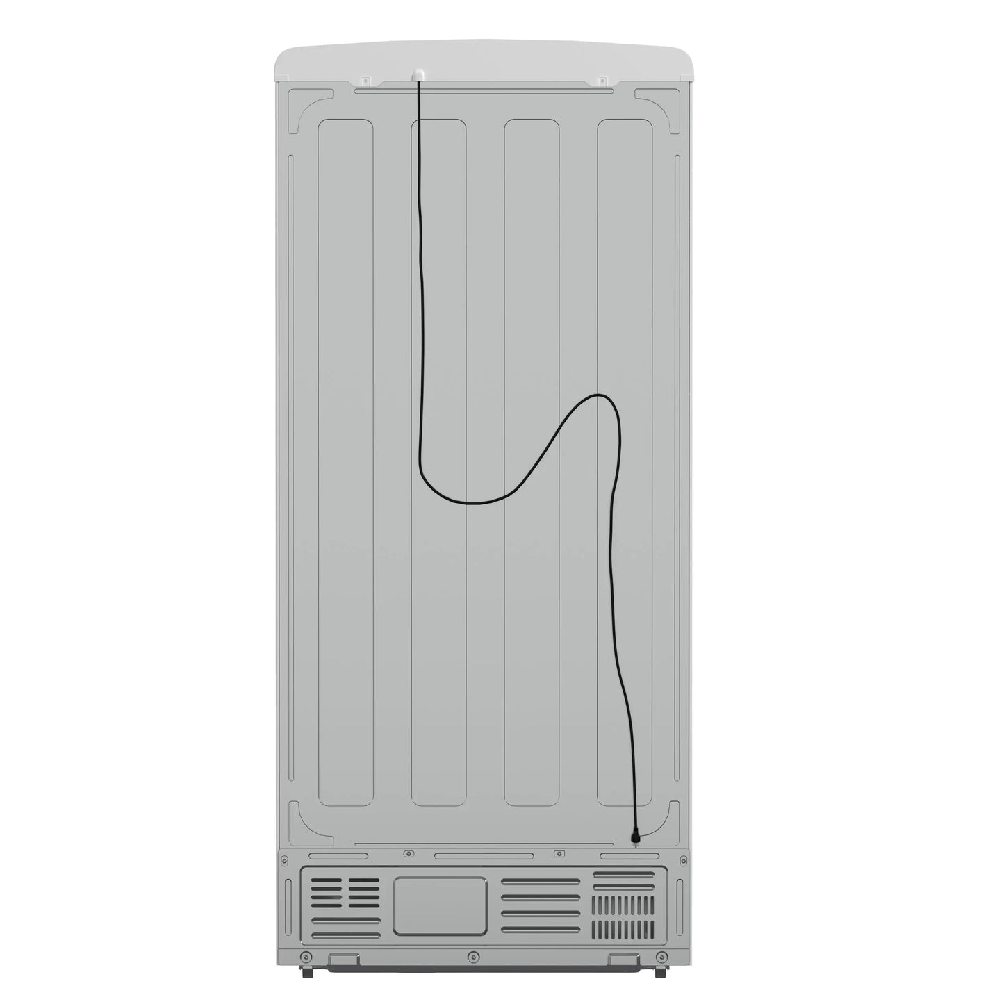 Forno Luigi 33-Inch French Door Refrigerator, 18 cu.ft, White Finish, Antique Brass Handles, ENERGY STAR Certified FORNO