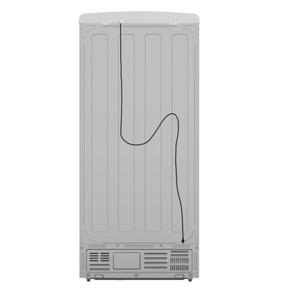Forno Luigi 33-Inch French Door Refrigerator, 18 cu.ft, White Finish, Antique Brass Handles, ENERGY STAR Certified FORNO
