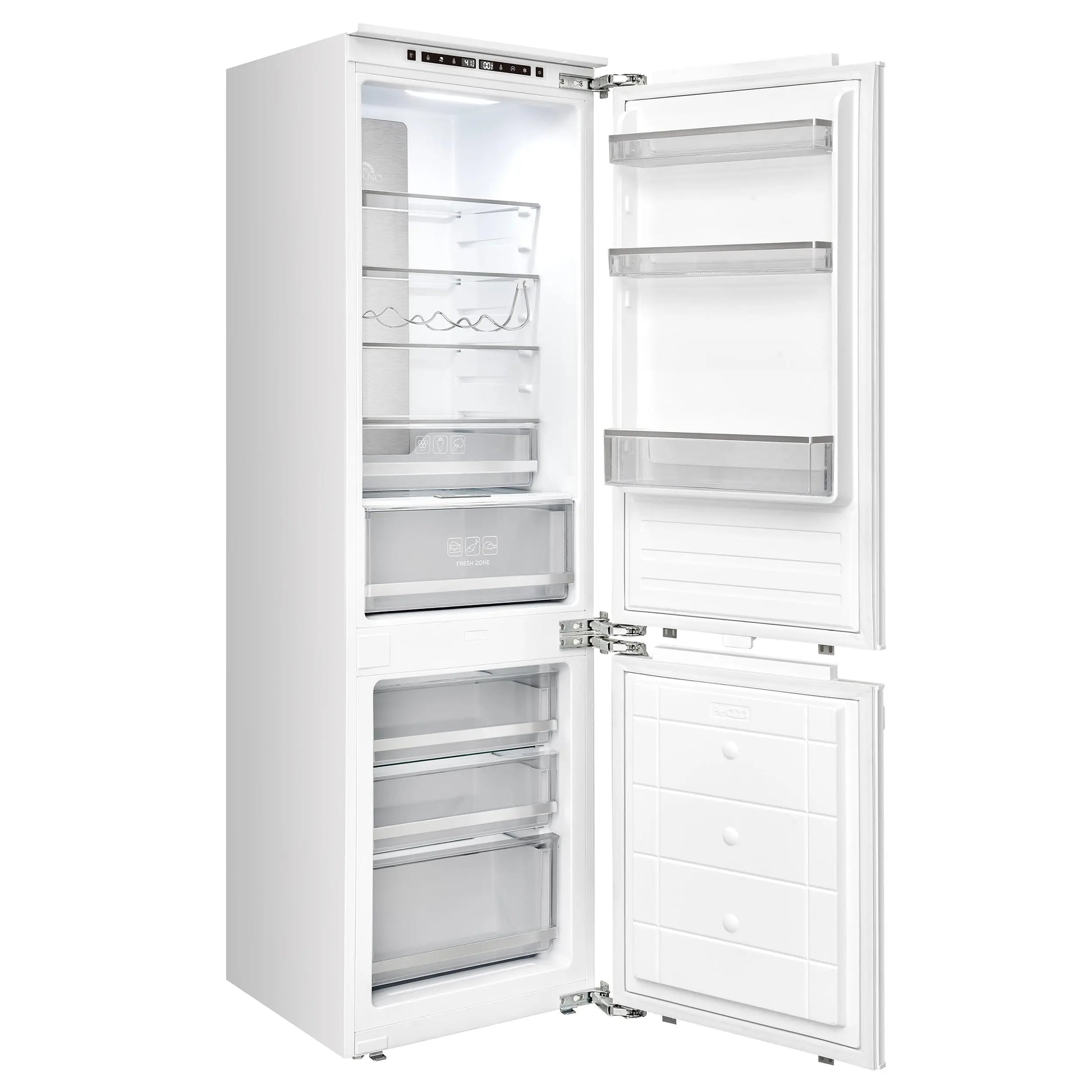 Forno Rivestito 22 Inch Panel Ready Bottom Freezer Refrigerator, 8.6 cu. ft., Total No Frost,  Fast Cool & Fast Freeze FORNO
