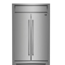 Forno Gallipoli 30-Inch French Door Refrigerator, 17.5 cu.ft Capacity, Modern Decorative Grill, 34-Inch Width, Stainless Steel FORNO
