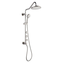 Forno Acqua AcquaSPA Retrofit Shower, Overhead Rainfall Shower, Handheld Shower Head, Body Jets, 6 Way Diverter, Brushed Nickel Finish, FORNO ACQUA