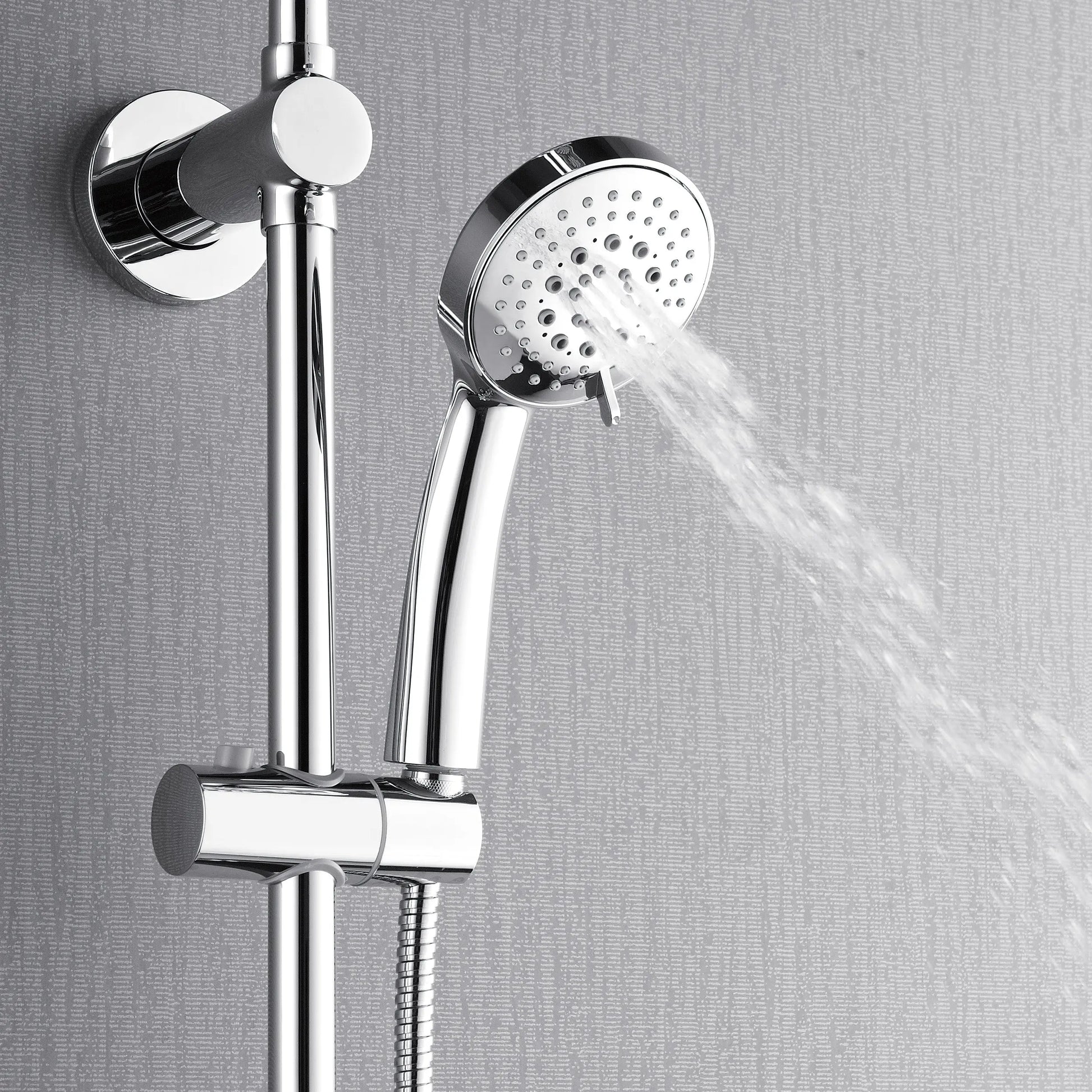 Forno Acqua AcquaSPA Retrofit Shower, Overhead Rainfall Shower, Handheld Shower Head, Body Jets, 6 Way Diverter, Polished Stainless Steel Finish, 2.5 GPM Flow Rate FORNO