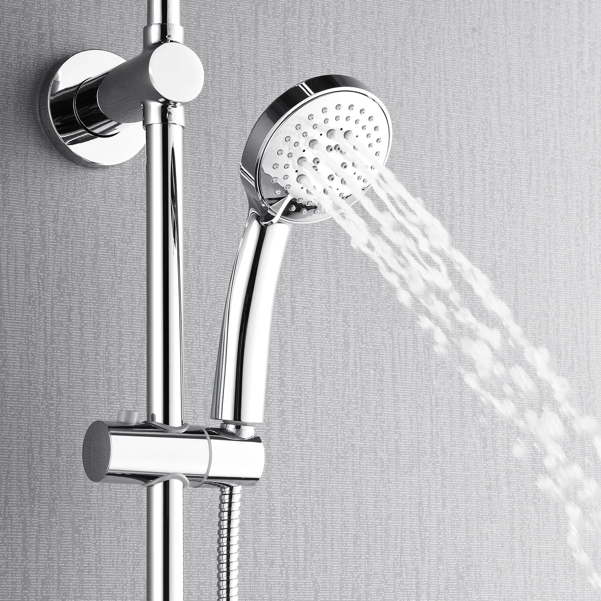 Forno Acqua AcquaSPA Retrofit Shower, Overhead Rainfall Shower, Handheld Shower Head, Body Jets, 6 Way Diverter, Polished Stainless Steel Finish, 2.5 GPM Flow Rate FORNO