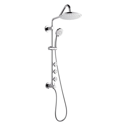 Forno Acqua AcquaSPA Retrofit Shower, Overhead Rainfall Shower, Handheld Shower Head, Body Jets, 6 Way Diverter, Polished Stainless Steel Finish, FORNO ACQUA