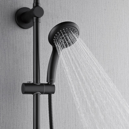 Forno Acqua AcquaSPA Retrofit Shower, Overhead Rainfall, 8 Inch Shower Head, Handheld Shower Head, Body Jets, 6 Way Diverter, Matte Black Finish, FORNO ACQUA