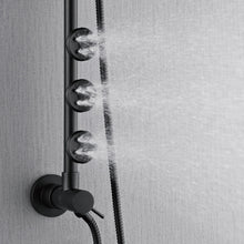 Forno Acqua AcquaSPA Retrofit Shower, Overhead Rainfall, 8 Inch Shower Head, Handheld Shower Head, Body Jets, 6 Way Diverter, Matte Black Finish, FORNO ACQUA